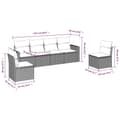 Miniatyrbillede 2 af 3: vidaXL sofasæt til haven 6 dele med hynder polyrattan beige