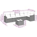 Miniatyrbillede 2 af 3: vidaXL sofasæt til haven 7 dele med hynder polyrattan sort