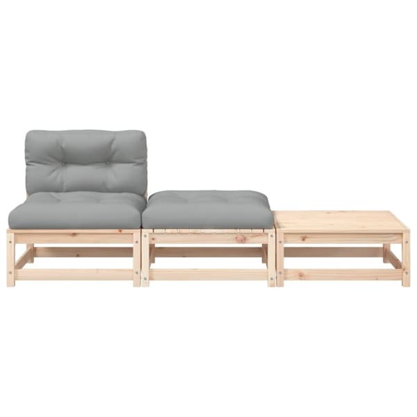 vidaXL sofa med hynder og fodskamler uden armlæn