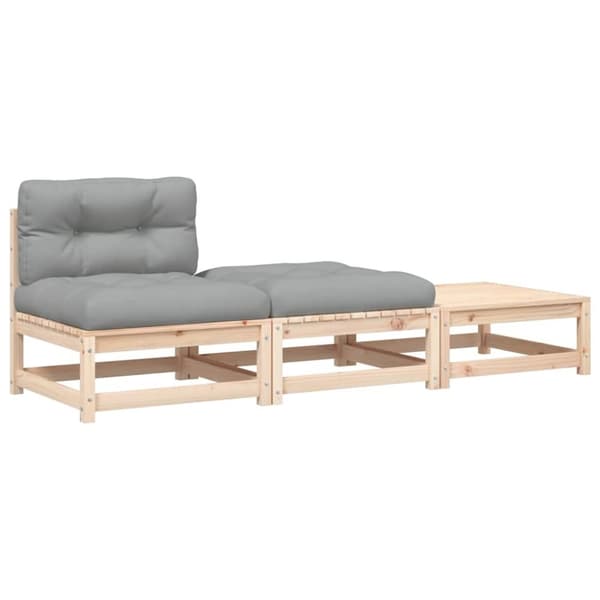 vidaXL sofa med hynder og fodskamler uden armlæn