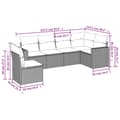Miniatyrbillede 2 af 3: vidaXL sofasæt til haven 6 dele med hynder polyrattan sort