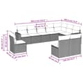 Miniatyrbillede 2 af 3: vidaXL sofasæt til haven 10 dele med hynder polyrattan sort