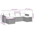 Miniatyrbillede 2 af 3: vidaXL sofasæt til haven 6 dele med hynder polyrattan grå
