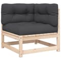 Miniatyrbillede 5 af 11: vidaXL hjørnemodul til havesofa med hynder og fodskammel