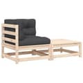Miniatyrbillede 1 af 11: vidaXL hjørnemodul til havesofa med hynder og fodskammel