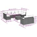 Miniatyrbillede 2 af 3: vidaXL sofasæt til haven 10 dele med hynder polyrattan beige