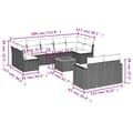 Miniatyrbillede 2 af 3: vidaXL sofasæt til haven 10 dele med hynder polyrattan beige