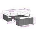 Miniatyrbillede 2 af 3: vidaXL sofasæt til haven 14 dele med hynder polyrattan beige