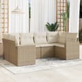 Miniatyrbillede 3 af 3: vidaXL sofasæt til haven 6 dele med hynder polyrattan beige