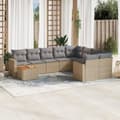 Miniatyrbillede 3 af 3: vidaXL sofasæt til haven 10 dele med hynder polyrattan beige