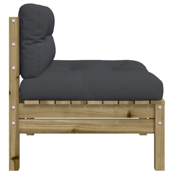 vidaXL Hagesofaer uten armlener med puter 2 stk impregnert furu