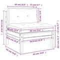 Miniatyrbilde 10 av 10: vidaXL Hagesofaer uten armlener med puter 2 stk impregnert furu