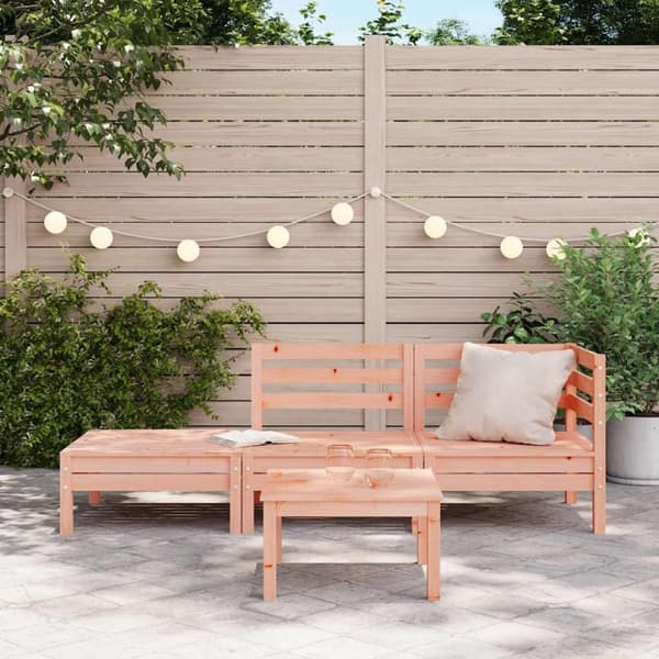 vidaXL Hagesofa 3-seters heltre douglasgran