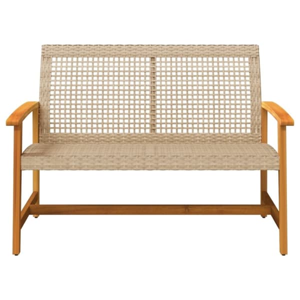 vidaXL Hagebenk beige 112 cm polyrotting og akasie