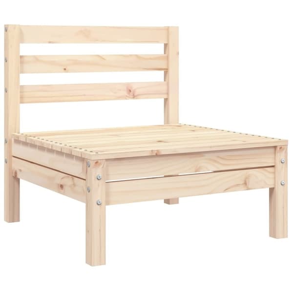 vidaXL Hagesofa 3-seters heltre furu