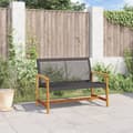 Miniatyrbillede 3 af 9: vidaXL havebænk 112 cm polyrattan og akacietræ sort