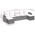 Miniatyrbillede 2 af 3: vidaXL sofaesæt til haven 7 dele med hynder polyrattan grå