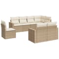 Miniatyrbillede 1 af 3: vidaXL sofasæt til haven 8 dele med hynder polyrattan beige