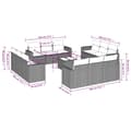 Miniatyrbillede 3 af 3: vidaXL sofasæt til haven 13 dele med hynder polyrattan grå