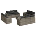 Miniatyrbillede 2 af 3: vidaXL sofasæt til haven 13 dele med hynder polyrattan grå