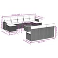 Miniatyrbillede 2 af 3: vidaXL sofasæt til haven 11 dele med hynder polyrattan beige