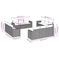 Miniatyrbillede 3 af 3: vidaXL sofasæt til haven 12 dele med hynder polyrattan grå