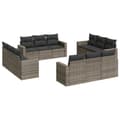 Miniatyrbillede 2 af 3: vidaXL sofasæt til haven 12 dele med hynder polyrattan grå