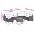 Miniatyrbillede 2 af 3: vidaXL sofasæt til haven 9 dele med hynder polyrattan beige