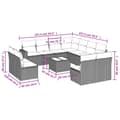 Miniatyrbillede 2 af 3: vidaXL sofasæt til haven 12 dele med hynder polyrattan grå