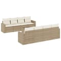 Miniatyrbillede 1 af 3: vidaXL sofasæt til haven 9 dele med hynder polyrattan beige