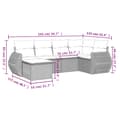 Miniatyrbild 9 av 11: vidaXL Loungegrupp med dynor 6 delar svart konstrotting