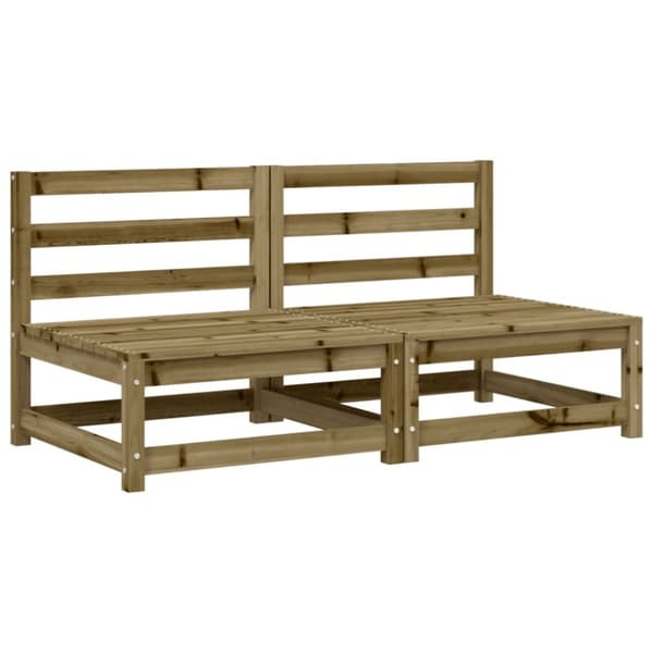 vidaXL Hagesofaer uten armlener 2 stk 70x70x67 cm impregnert furu