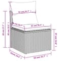 Miniatyrbillede 11 af 11: vidaXL sofasæt til haven 7 dele med hynder polyrattan beige