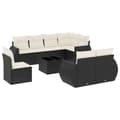 Miniatyrbillede 3 af 11: vidaXL sofasæt til haven 9 dele med hynder polyrattan sort