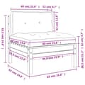 Miniatyrbilde 10 av 10: vidaXL Hagesofaer uten armlener med puter 2 stk heltre douglasgran