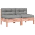 Miniatyrbilde 2 av 10: vidaXL Hagesofaer uten armlener med puter 2 stk heltre douglasgran