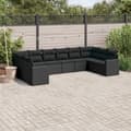 Miniatyrbillede 3 af 3: vidaXL sofasæt til haven 10 dele med hynder polyrattan sort
