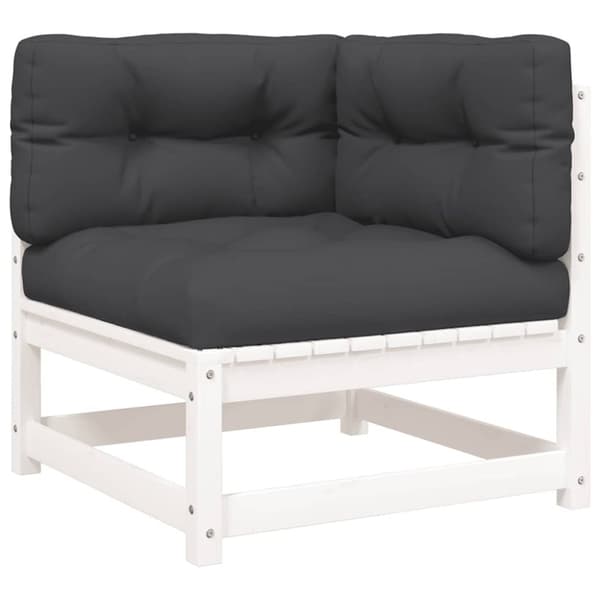 vidaXL 2-personers havesofa med hynder massivt fyrretræ