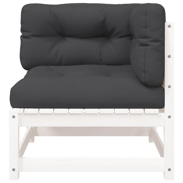 vidaXL 2-personers havesofa med hynder massivt fyrretræ