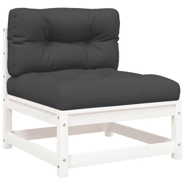vidaXL 2-personers havesofa med hynder massivt fyrretræ