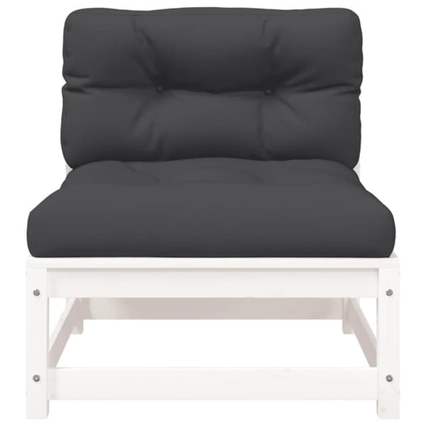 vidaXL 2-personers havesofa med hynder massivt fyrretræ