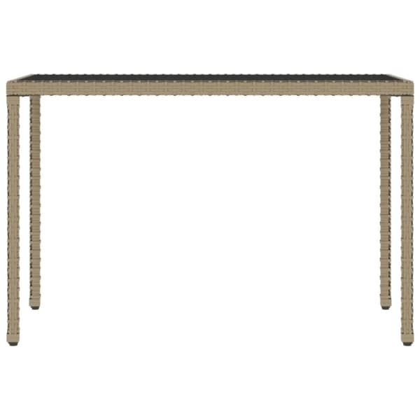 vidaXL Matgrupp med dynor för trädgården 6 delar beige konstrotting
