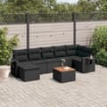 Miniatyrbillede 11 af 11: vidaXL sofasæt til haven 8 dele med hynder polyrattan sort