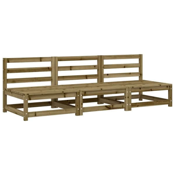 vidaXL Hagesofaer uten armlener 3 stk 70x70x67 cm impregnert furu