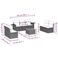 Miniatyrbillede 7 af 11: vidaXL sofasæt til haven 8 dele med hynder polyrattan sort