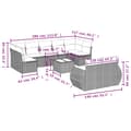 Miniatyrbillede 9 af 11: vidaXL sofasæt til haven 10 dele med hynder polyrattan beige