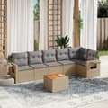 Miniatyrbillede 11 af 11: vidaXL sofasæt til haven 7 dele med hynder polyrattan beige