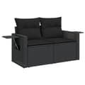 Miniatyrbillede 4 af 11: vidaXL sofasæt til haven 12 dele med hynder polyrattan sort