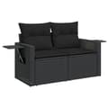 Miniatyrbillede 4 af 11: vidaXL sofasæt til haven 13 dele med hynder polyrattan sort