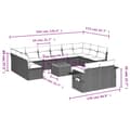 Miniatyrbillede 11 af 11: vidaXL sofasæt til haven 13 dele med hynder polyrattan sort